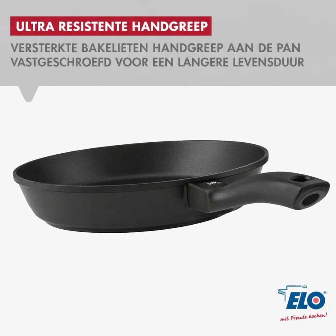 Fackelmann Elo 9993050 Anti-Aanbakpan Set - 3 Stuks 20/24/28cm - Zwart