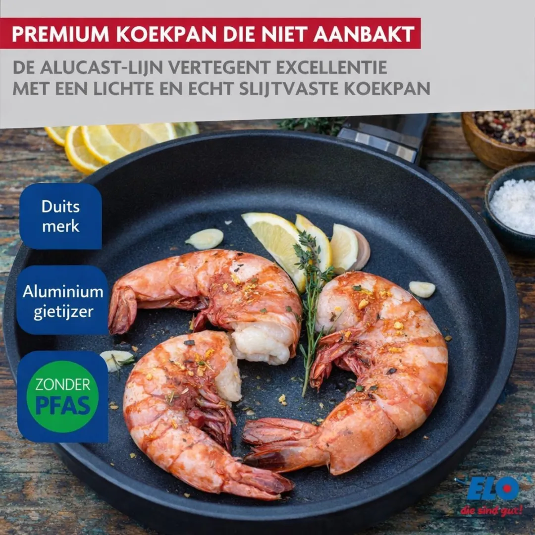 Fackelmann Elo 9993050 Anti-Aanbakpan Set - 3 Stuks 20/24/28cm - Zwart