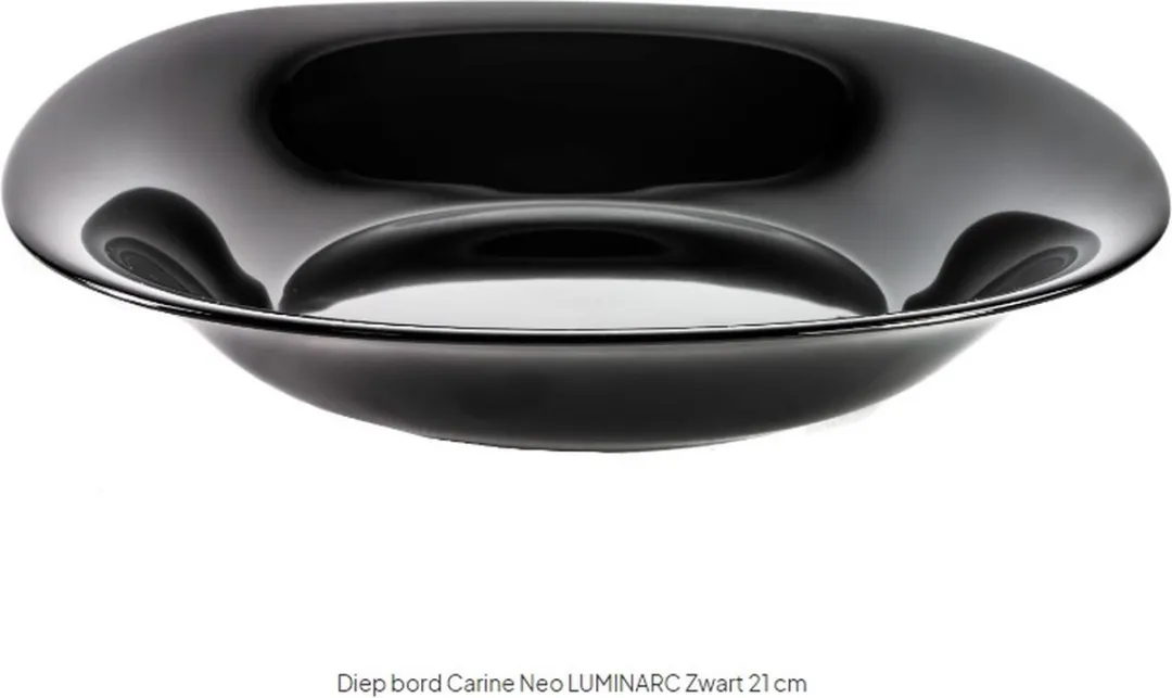 Luminarc Carine Diep Bord 21cm - Zwart - 500ml