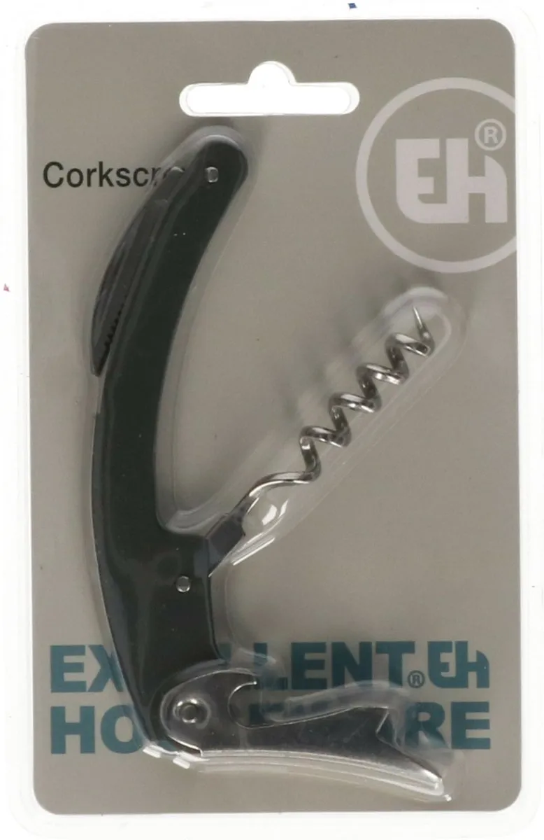 Excellent Houseware Flesopener/Kurkentrekker Kelnersmes - Grijs