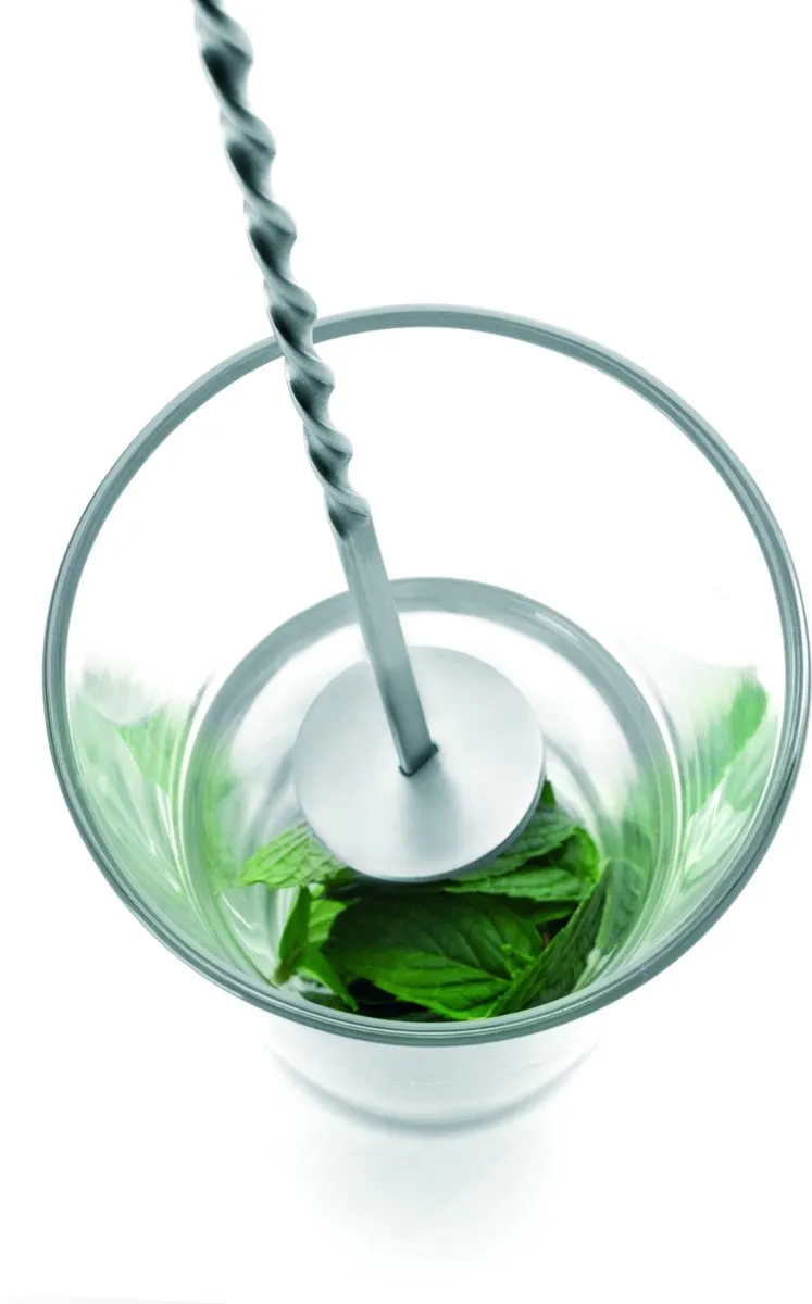 Ibili Cocktaillepel RVS 27cm - Met Tonicstamper - Zilver