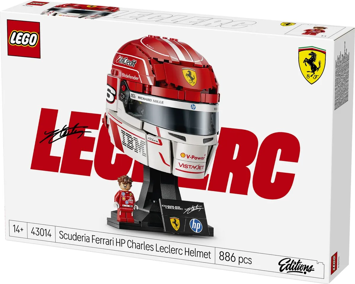 LEGO Scuderia Ferrari HP Helm Charles Leclerc 43014 - 886 Stukken