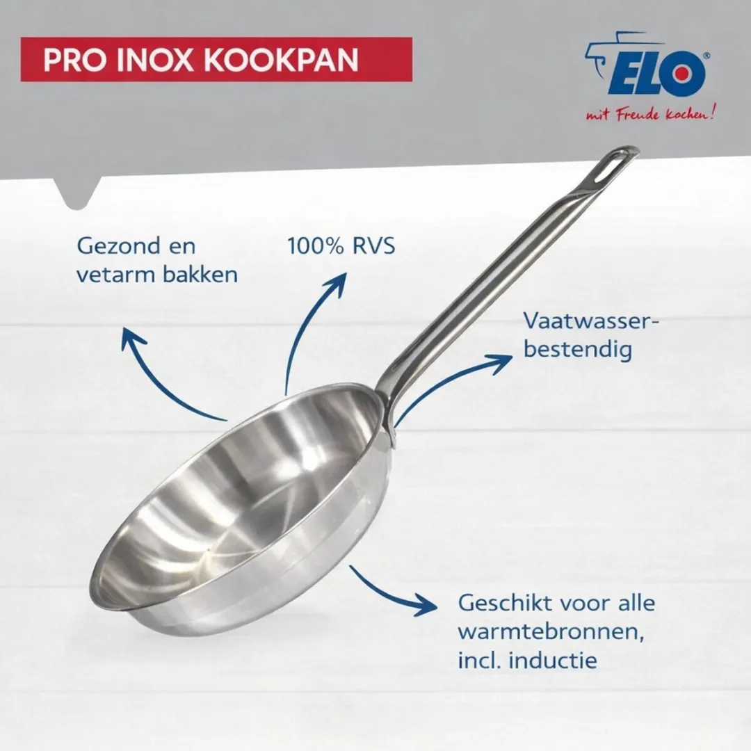 Fackelmann Elo Profi Keukengerei Set 6-delig - 2 Koekenpannen & 4 Potten - Roestvrij staal
