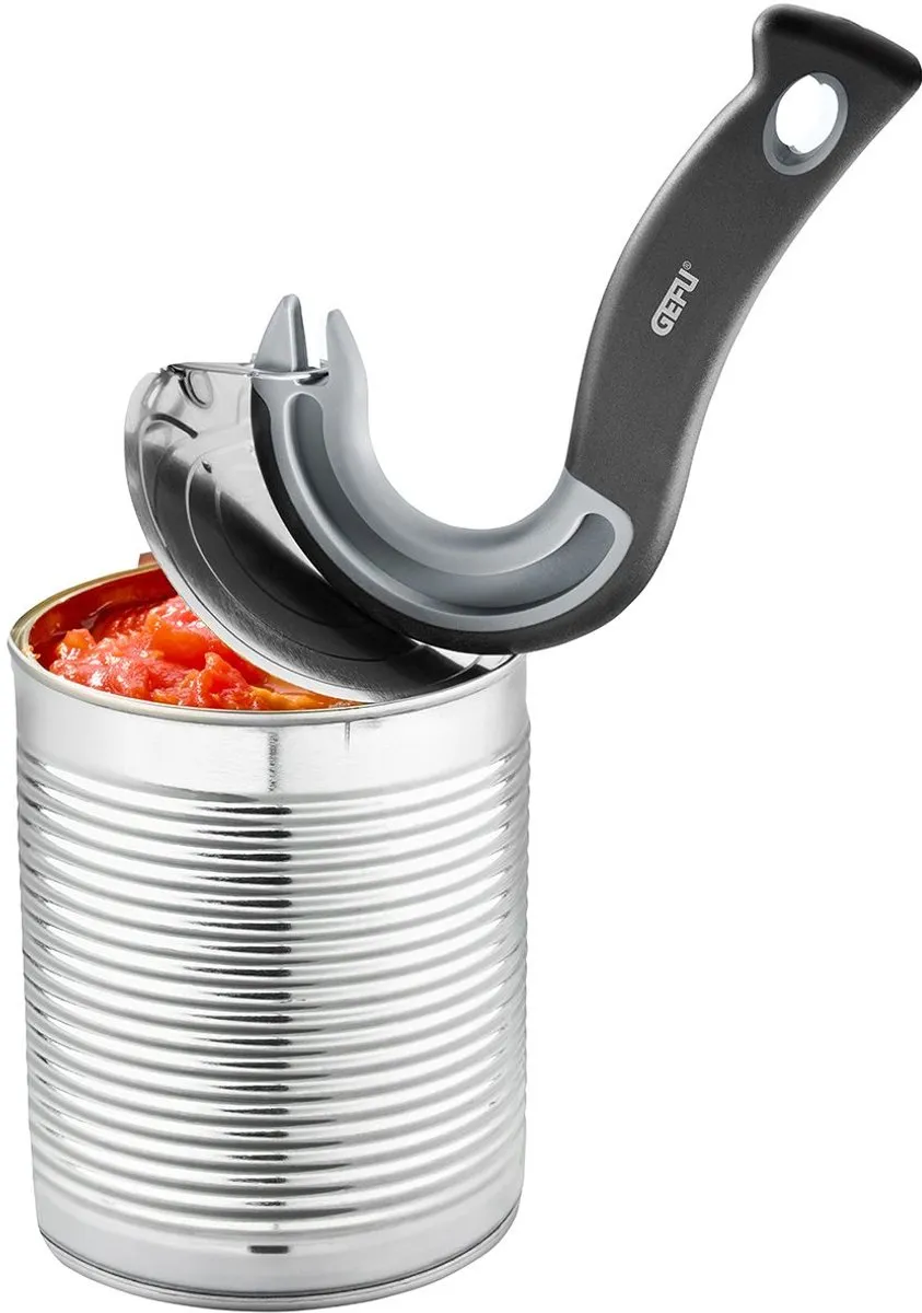 GEFU Ring Pull Blikopener - Haak - 15,5 x 9 cm - Zwart