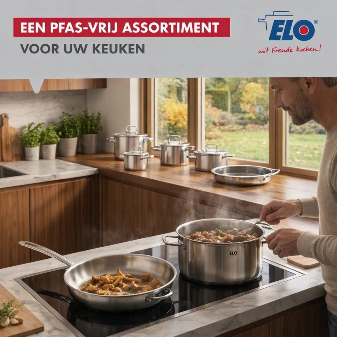 Fackelmann Elo Profi Keukengerei Set 5-delig - 3 Koekenpannen & 2 Steelpannen - Roestvrij Staal