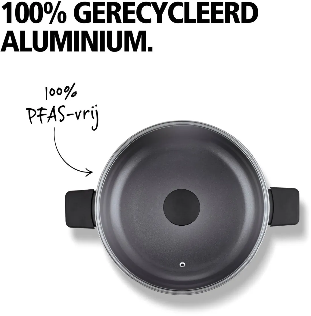 Brabantia VANTA Hapjespan 28cm - Keramische Antiaanbaklaag - Zwart