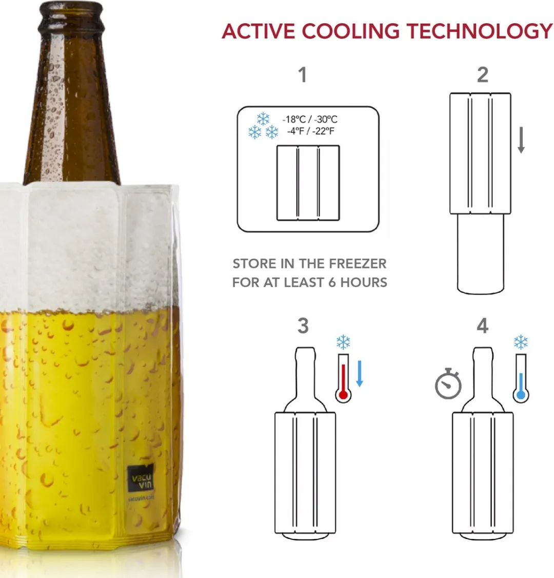 VacuVin Active Cooler Mini Bierkoeler - Bedrukt