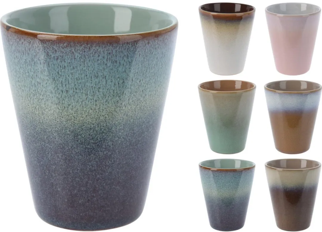 Excellent Houseware Blue Sense Koffiebekers - 6 Stuks 320ml - Blauw