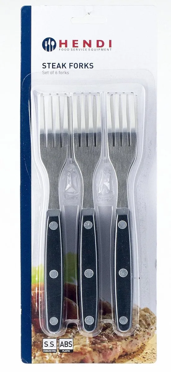 HENDI Profi Line Steakvorken 200mm - Set van 6