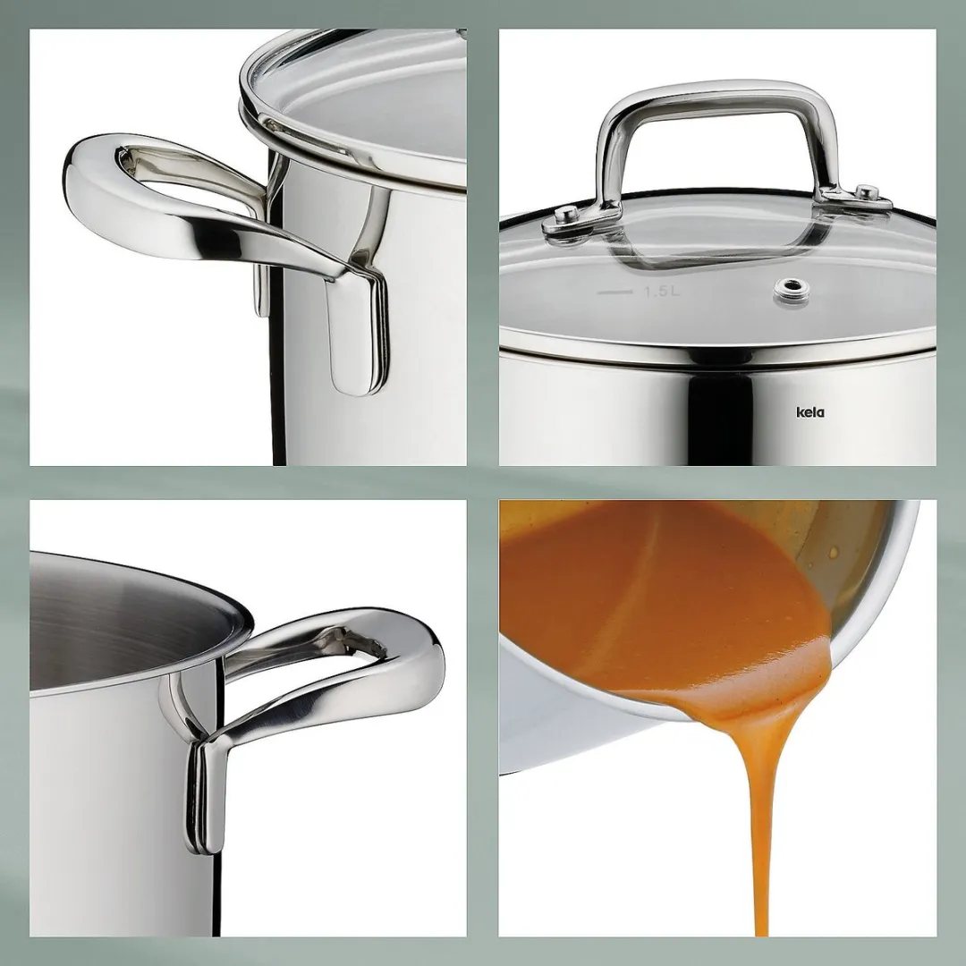 Kela RVS Kookpan 1,6L - 16cm - Zilver
