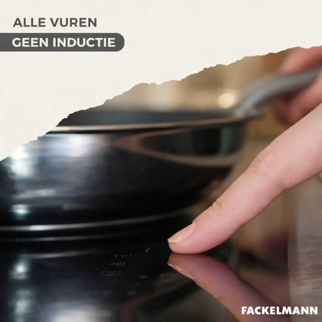 Fackelmann Geneva Roestvrijstalen Koekenpan & Kookpanset 16/20/24cm - 6 Stuks Keukengerei