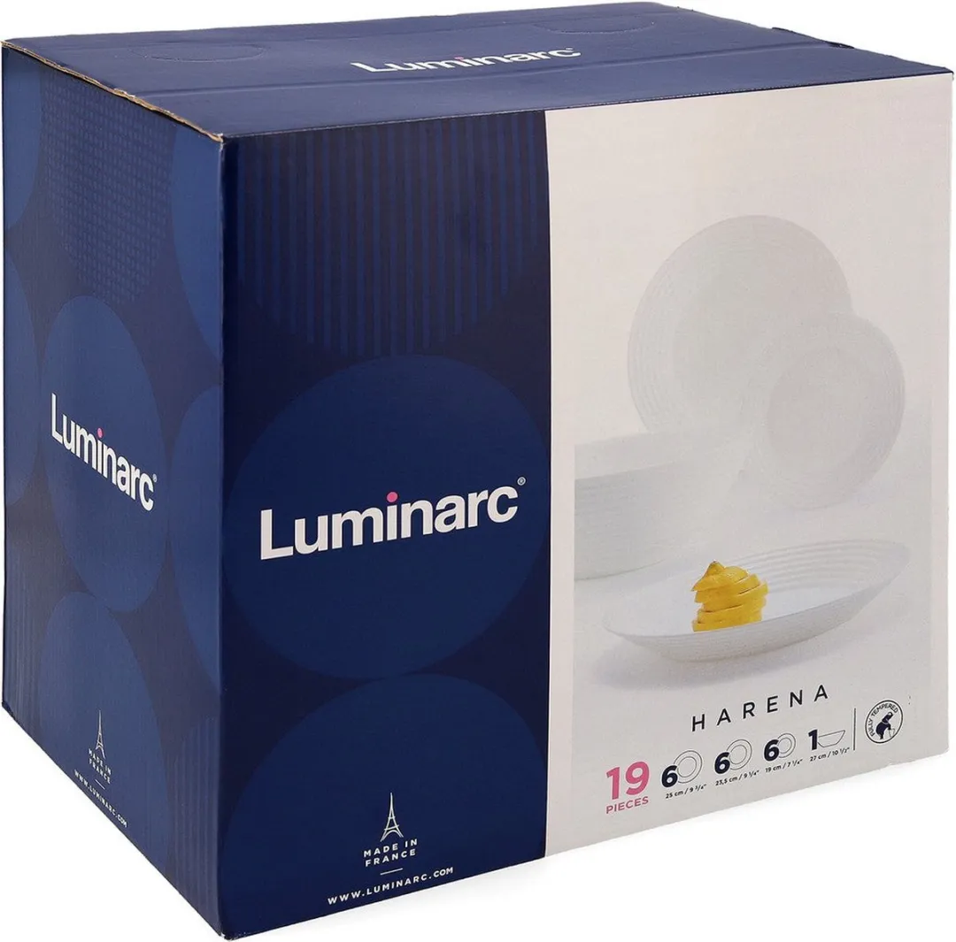 Luminarc Serviesset 19-delig - Wit - afbeelding 3 van 6