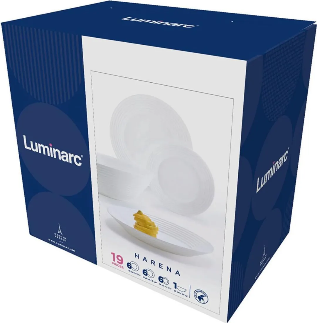 Luminarc Serviesset 19-delig - Wit - afbeelding 6 van 6