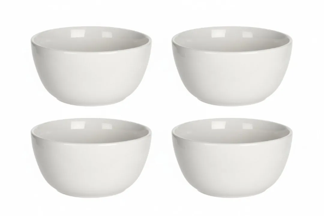Cookinglife Soepkommen Porselein - Set van 4 Ø 15,5cm - Wit