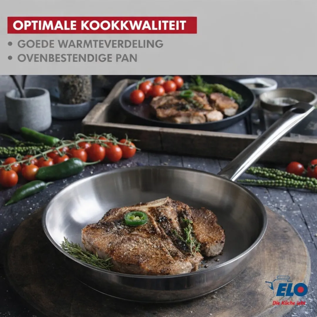 Fackelmann Elo Profi Keukengerei Set 4-delig - 32/20/14/12cm - Roestvrij staal