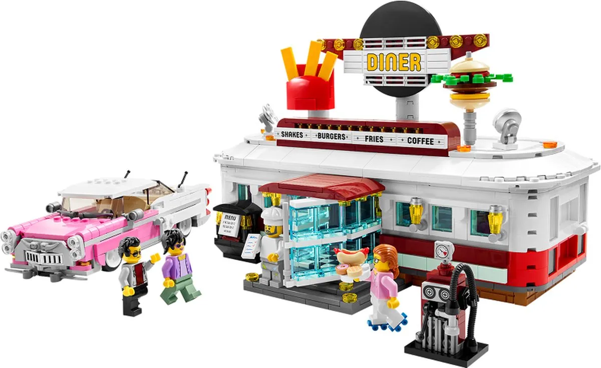 LEGO Bricklink 1950's Diner 910011 - 1377 Stukken