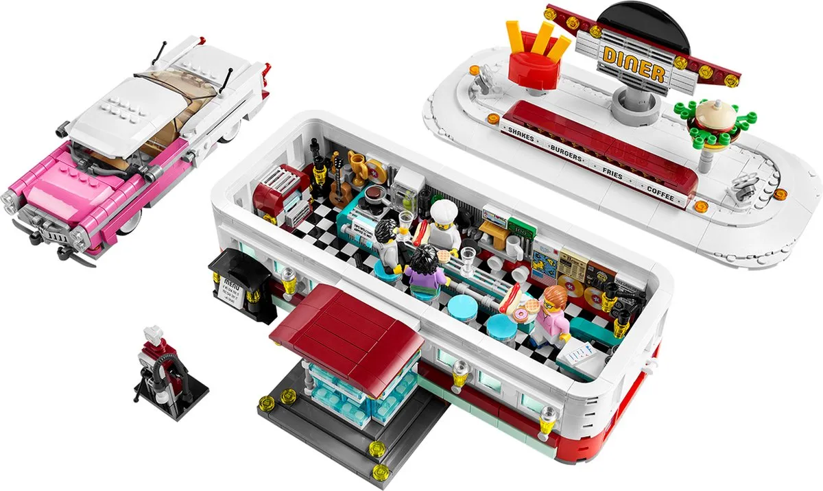 LEGO Bricklink 1950's Diner 910011 - 1377 Stukken