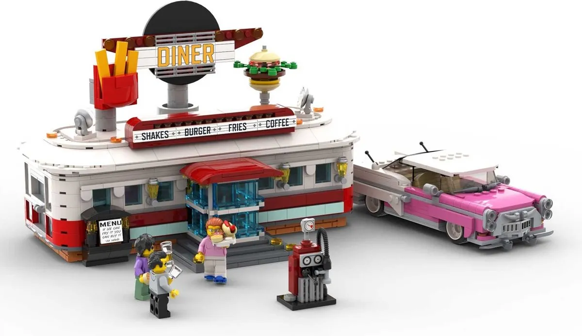 LEGO Bricklink 1950's Diner 910011 - 1377 Stukken