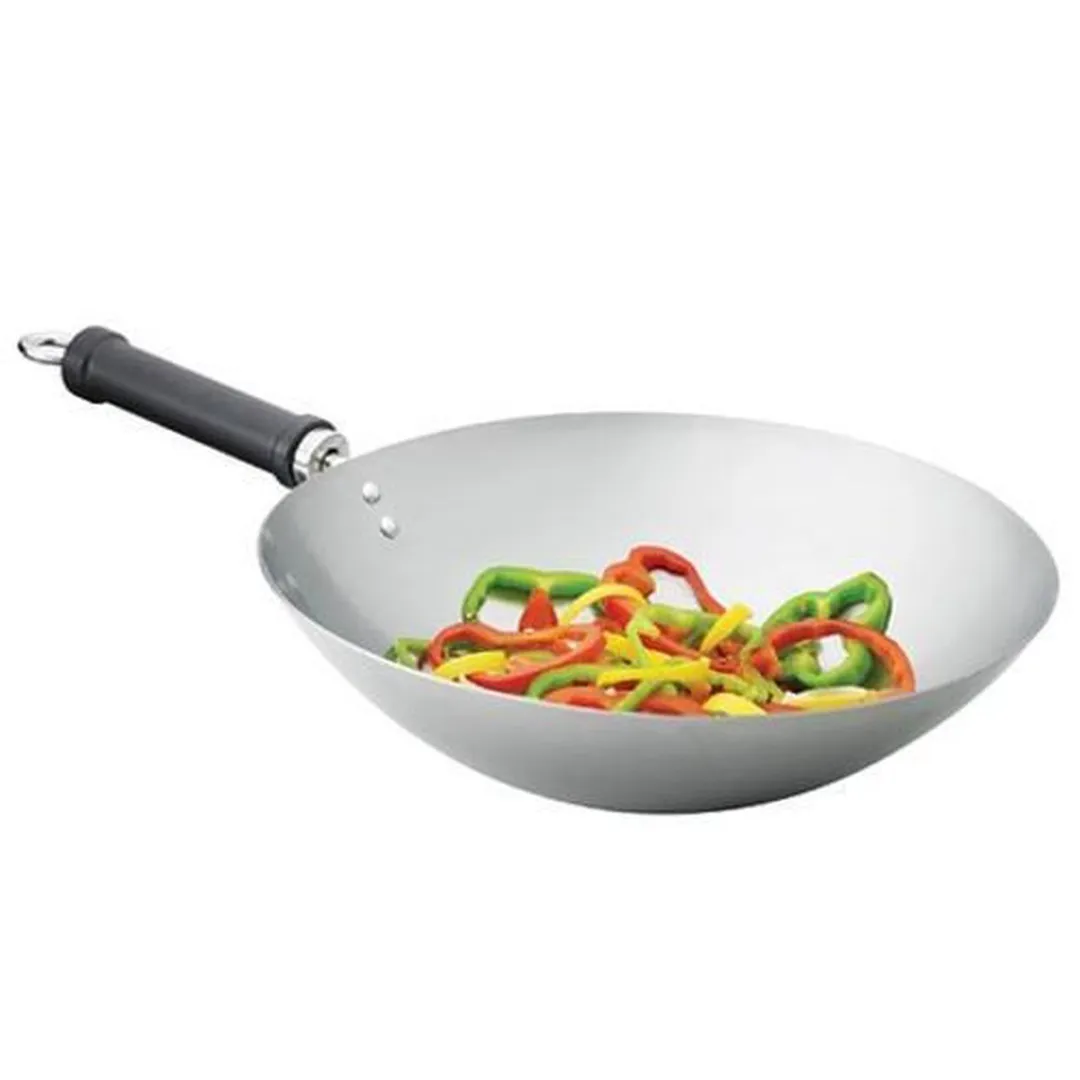 KitchenCraft World of Flavours Oosterse Wok 30cm - 4L - Grijs