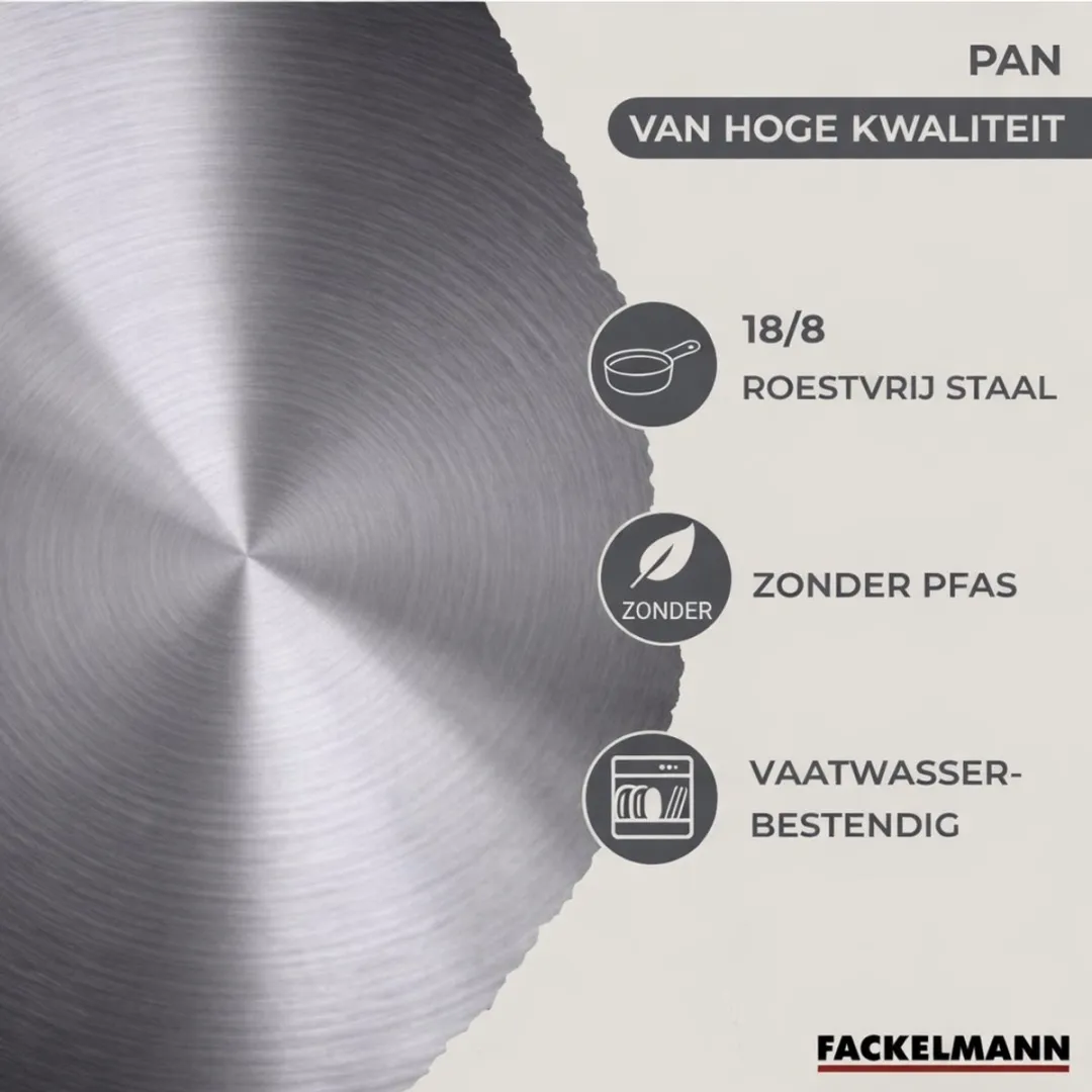 Fackelmann 9359050 Kookset - 5 Pannen & 6 Keukengerei - Inductiegeschikt