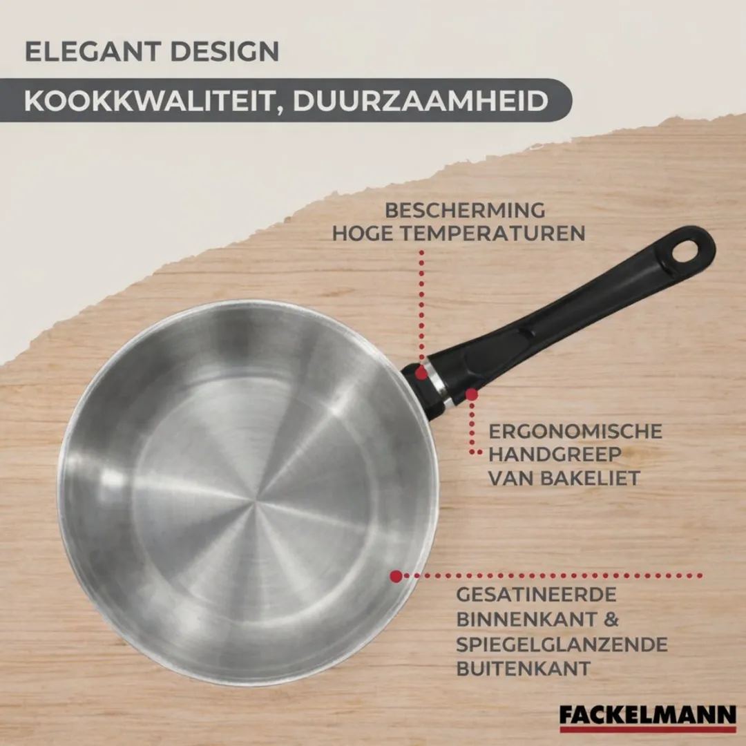 Fackelmann 9359050 Kookset - 5 Pannen & 6 Keukengerei - Inductiegeschikt