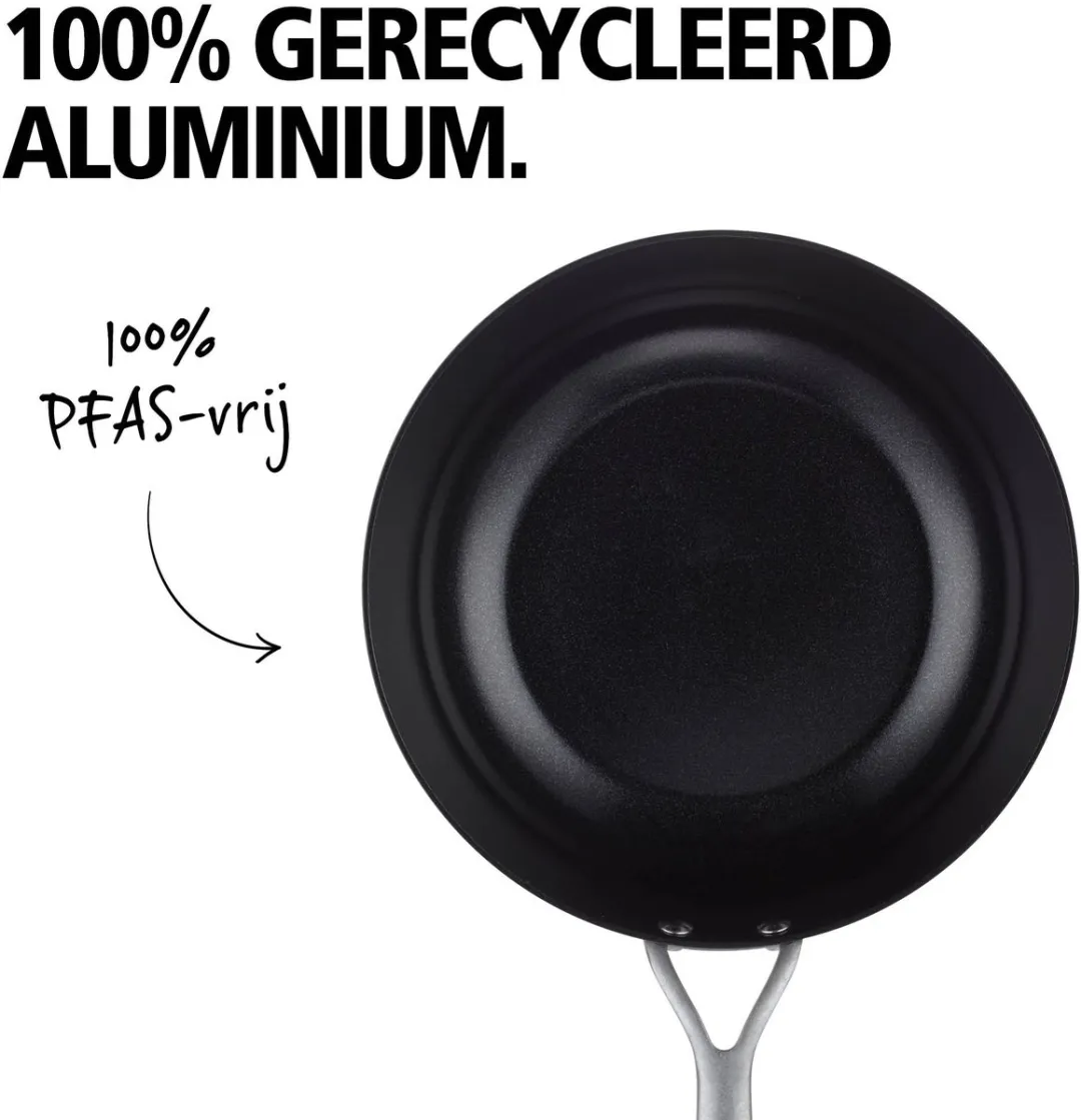 Brabantia Dusk Wokpan 28cm - Keramische Antiaanbaklaag - Grijs - afbeelding 6 van 6