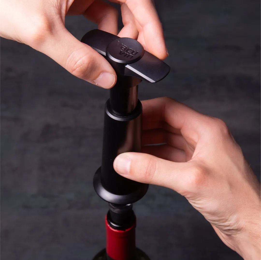 VacuVin Wine Saver & Server - 2-delig - Zwart