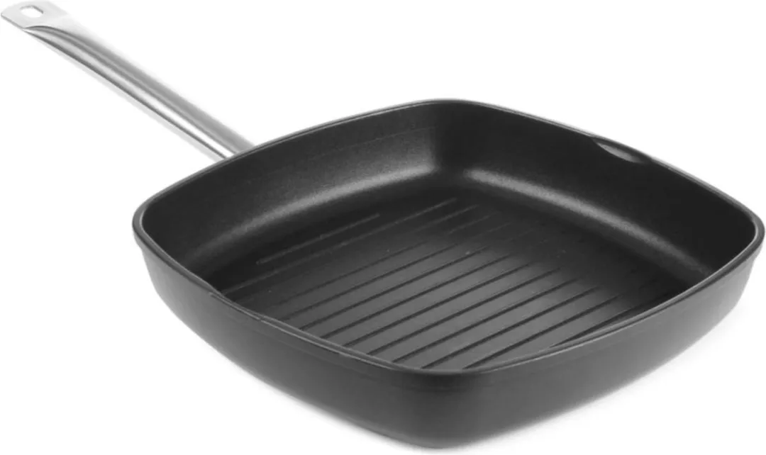 HENDI Geribbelde Grillpan - 28cm - Zwart