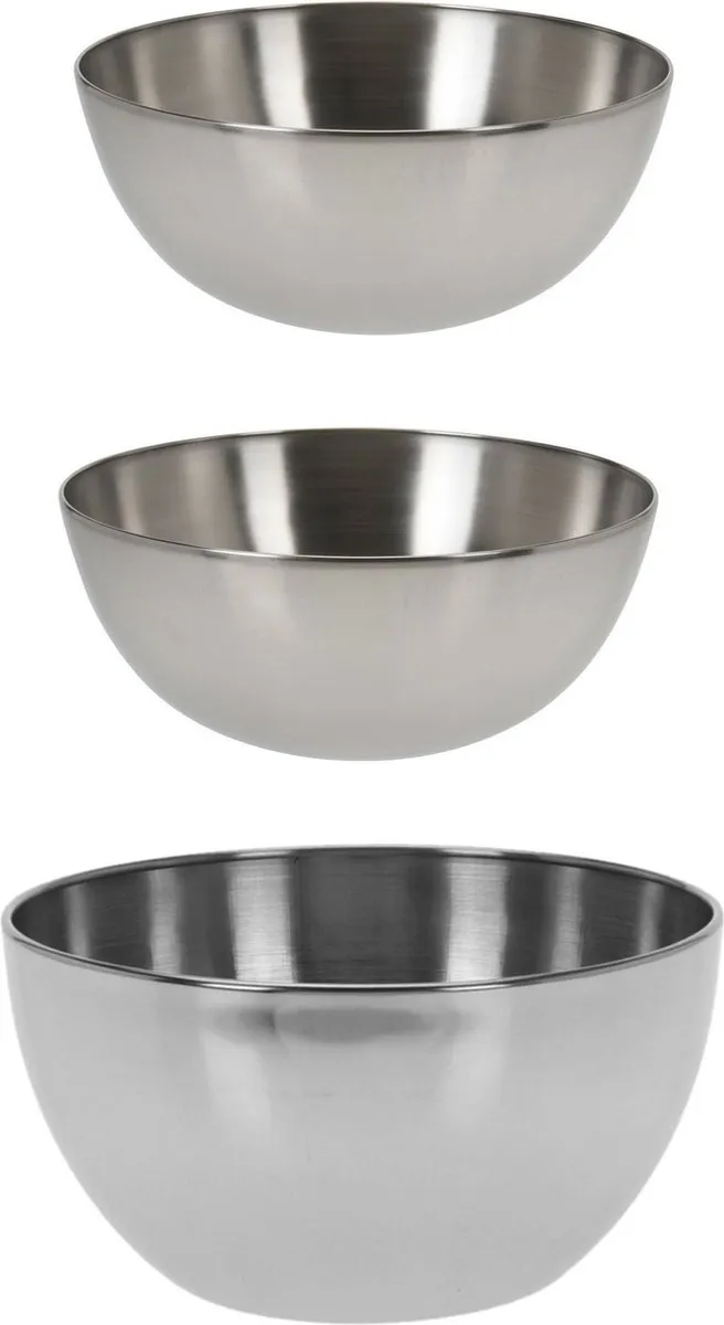 Excellent Houseware Serveerschalen Set 5x RVS - Ø20/13cm