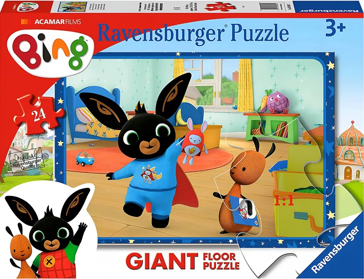 Ravensburger Bing Bunny Giant Floor Puzzle 24-delig - Veelkleurig