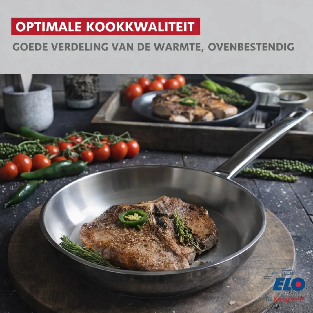 Fackelmann Elo Profi Brillant Keukengerei Set 4-delig - 28/32cm & 20/24cm Roestvrij staal