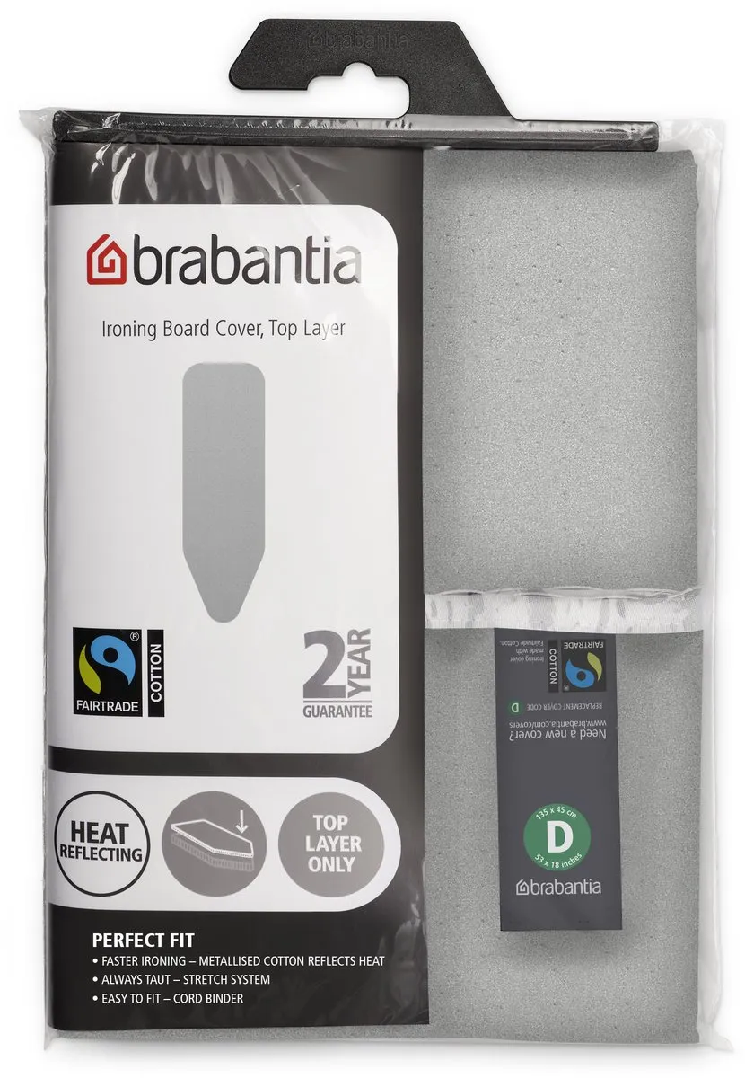 Brabantia Strijkplankhoes D Toplaag Metallic 135x45cm