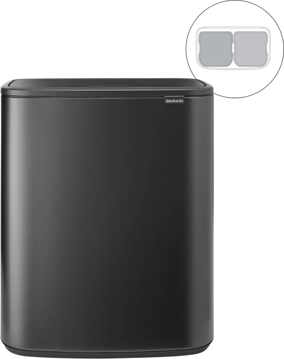 Brabantia Bo Touch Bin Prullenbak 2x30L