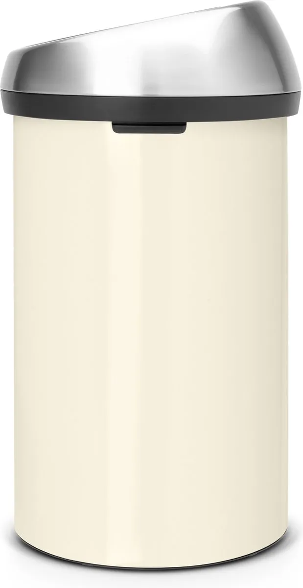 Brabantia Touch Bin Prullenbak 60L - Pearl White/Matt Steel
