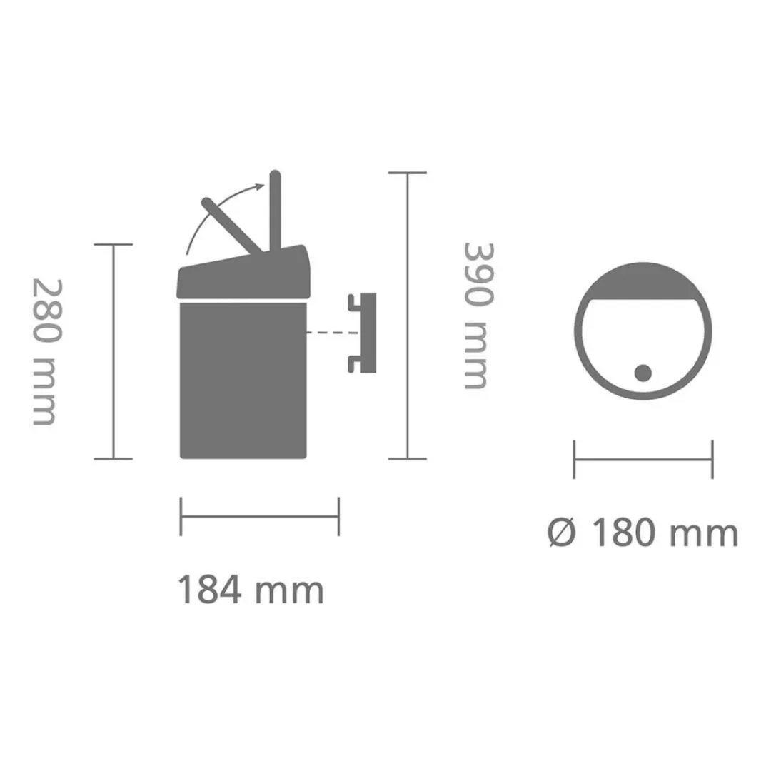 Brabantia Touch Bin Prullenbak 3L - Wit/Brons