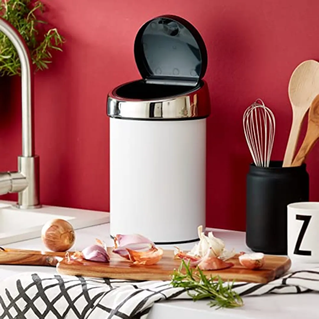 Brabantia Touch Bin Prullenbak 3L - Wit/Brons