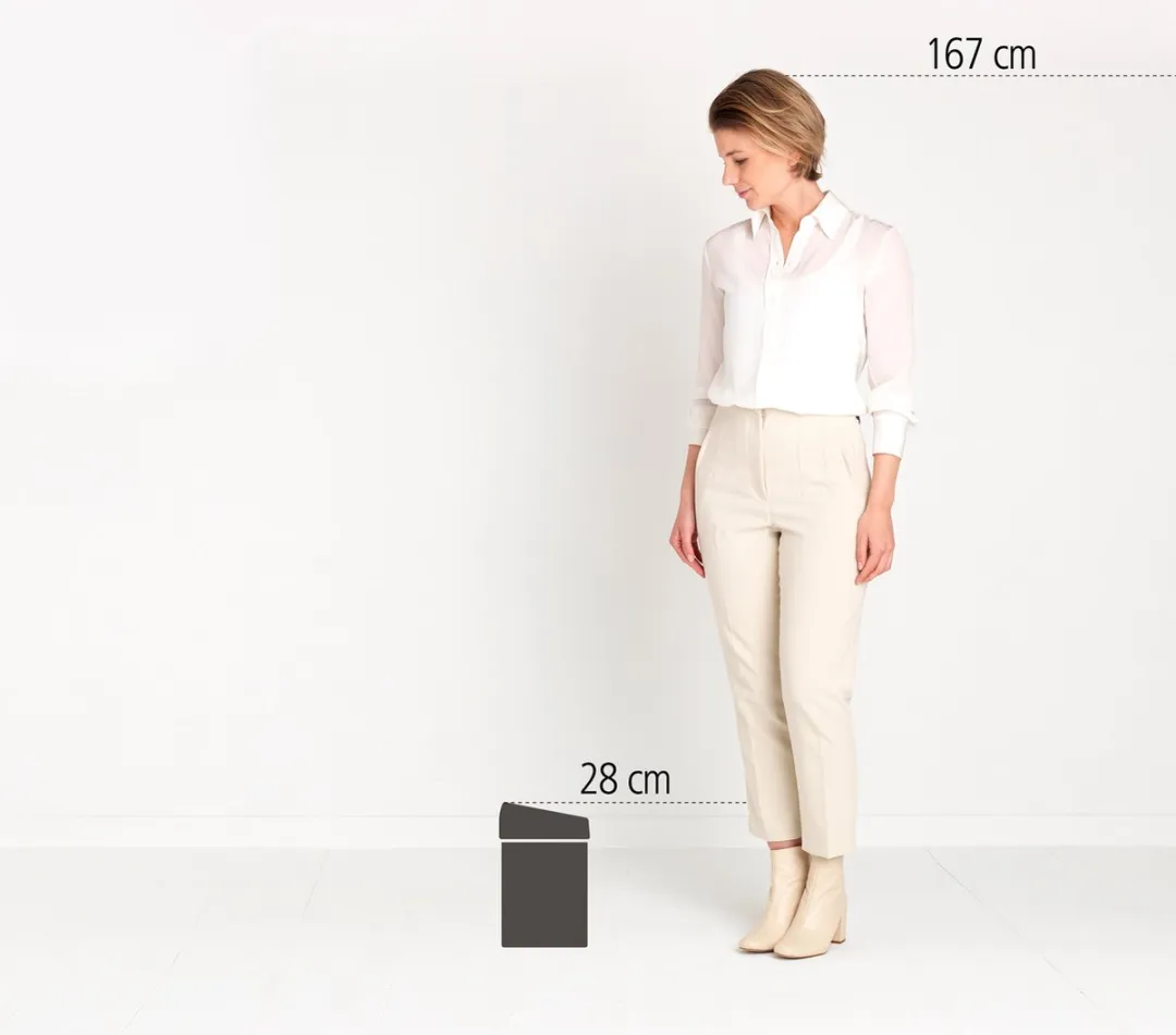 Brabantia Touch Bin Prullenbak 3L - Wit/Brons