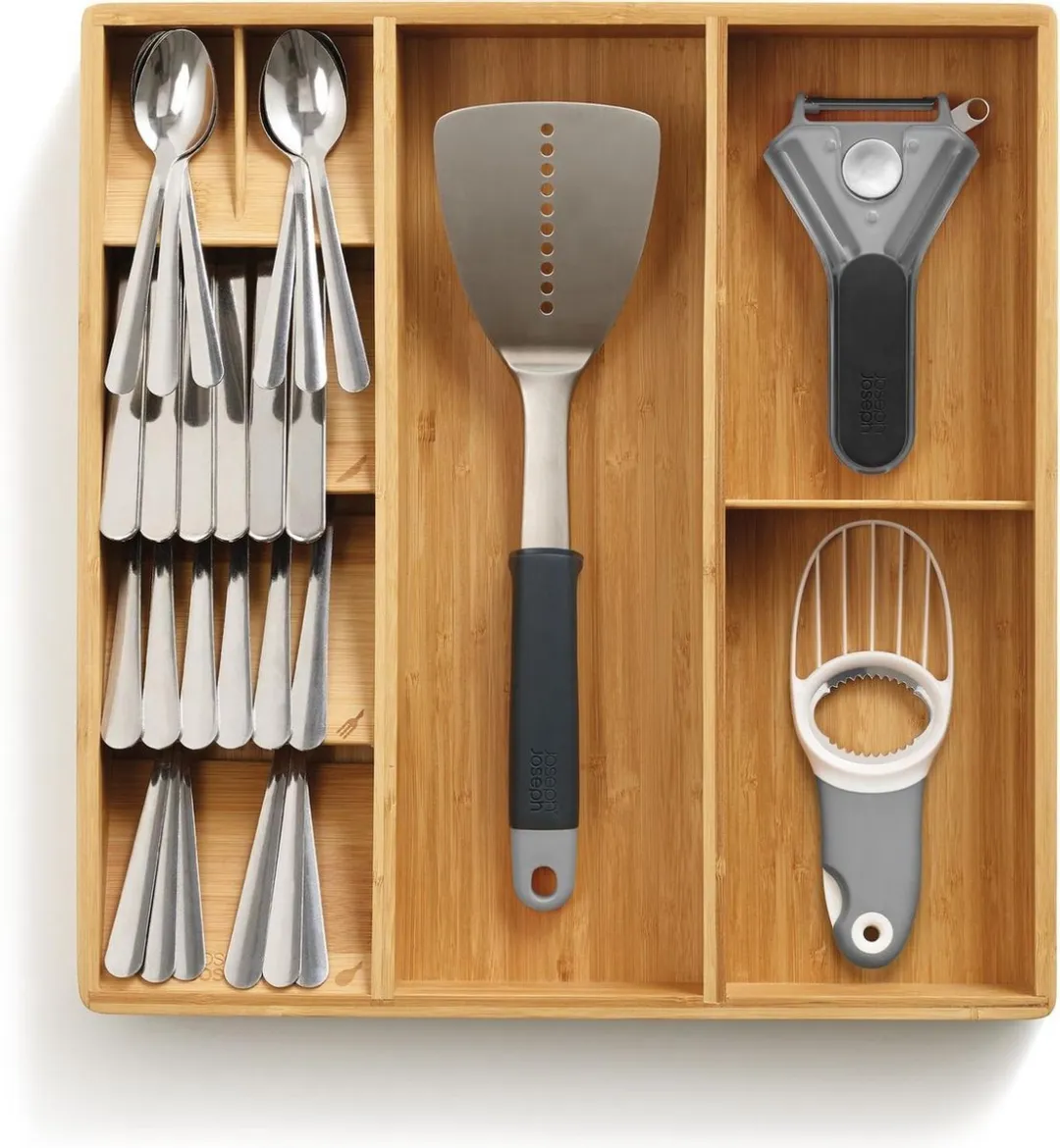 Joseph Joseph DrawerStore Keukenlade Organizer Bamboe - 8 Vakken