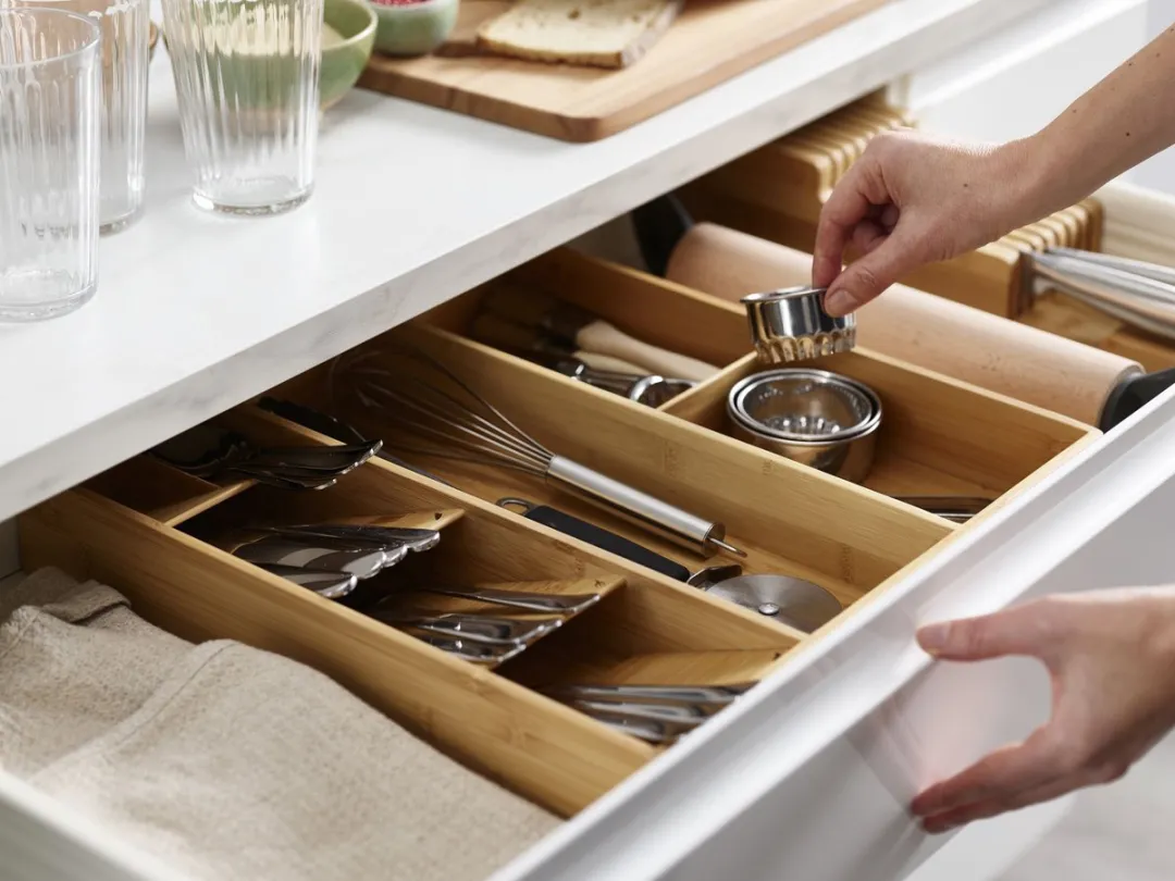 Joseph Joseph DrawerStore Keukenlade Organizer Bamboe - 8 Vakken - afbeelding 6 van 6