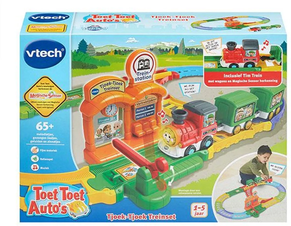 VTech Tjoek-Tjoek Treinset Tim Trein - 80-588623 - Multicolor