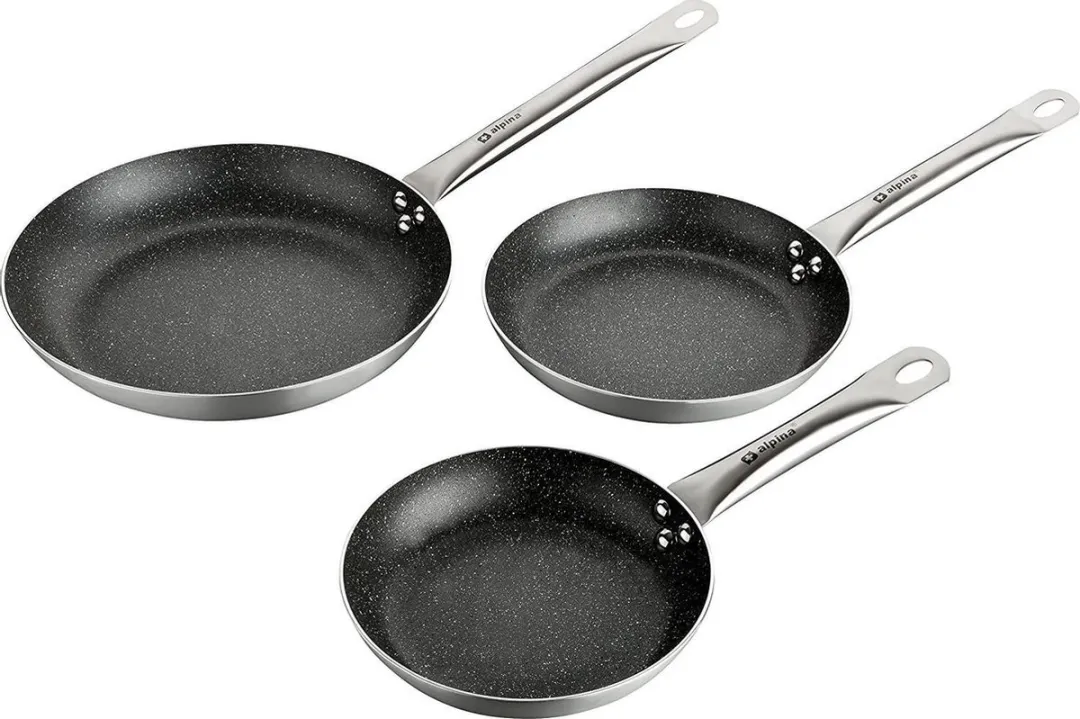 Alpina Koekenpannet Set 18295 - 3 Stuks - Zwart