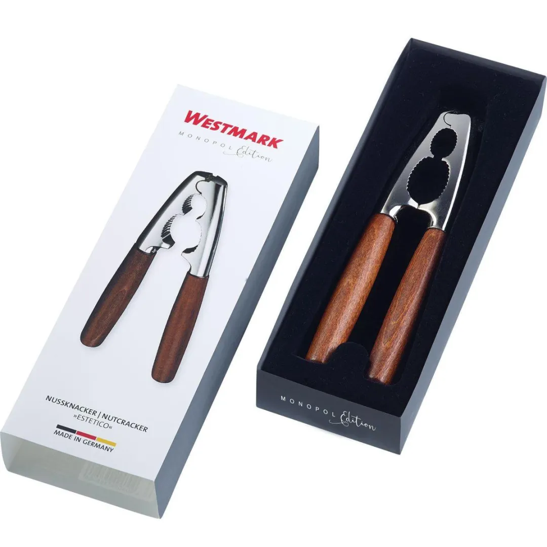 Westmark Notenkraker Monopol Edition - 18,1cm - Gegoten zink - Zilver/Bruin