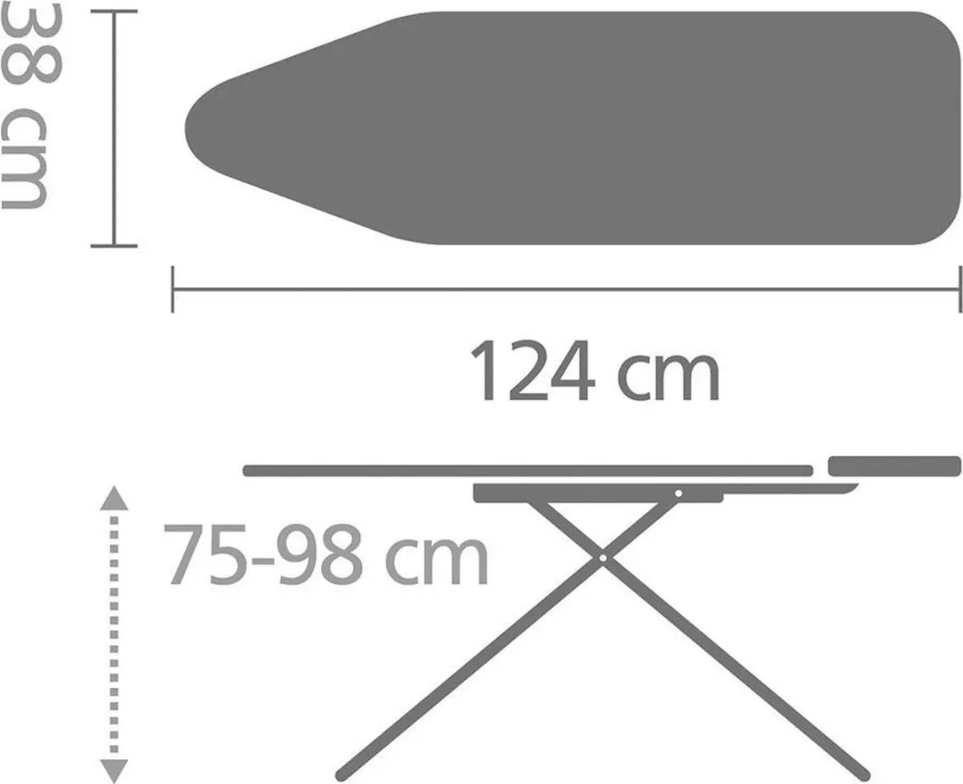 Brabantia Strijkplank B 134425 - Stoomgenerator 124x38cm - Spring Bubbles
