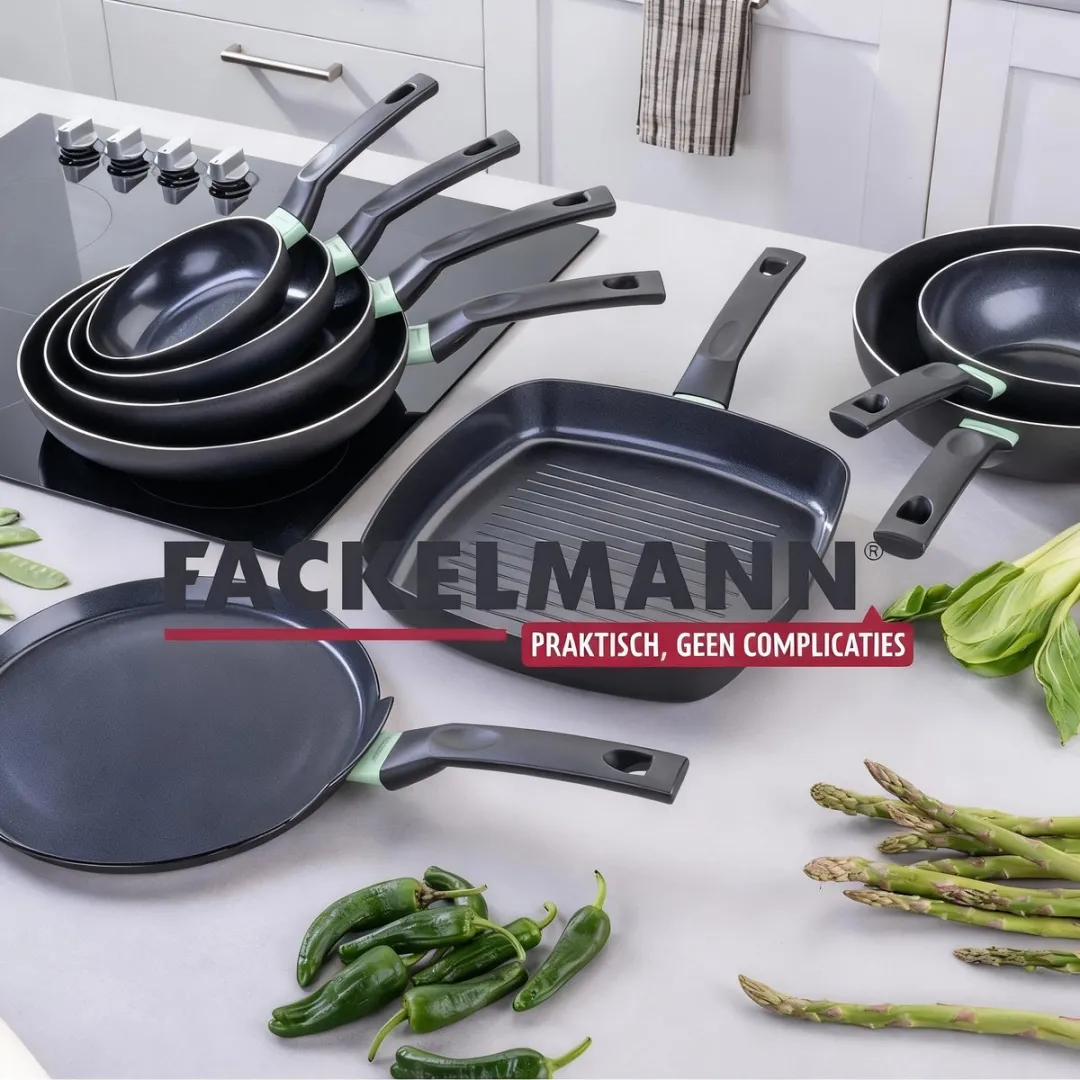 Fackelmann Pannenkoekenpan 26cm - Zwart/ Groen - Alle warmtebronnen - afbeelding 6 van 6