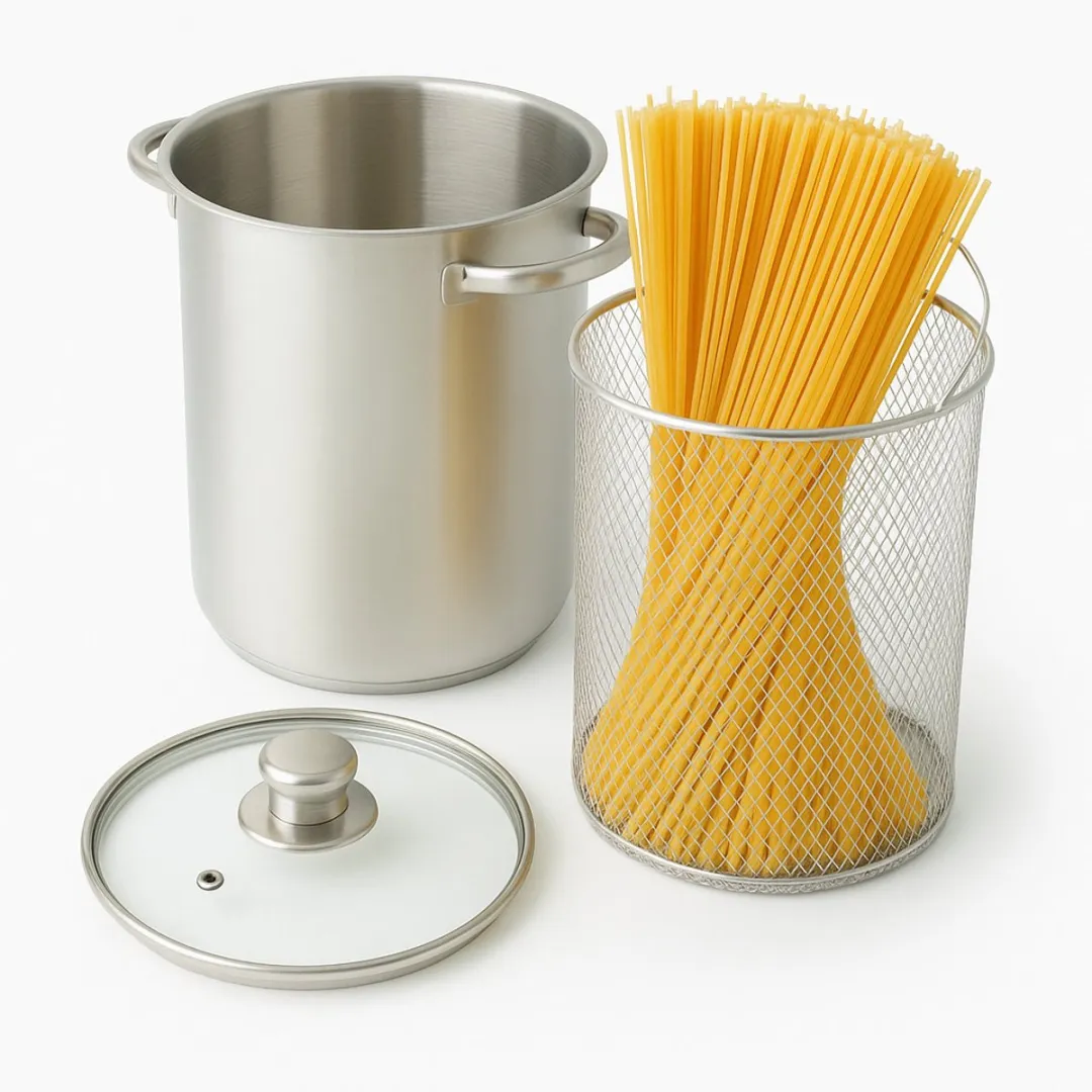 Cookinglife Aspergepan/Pastapan 4.2L - Ø16cm - Zilver - 3 Stuks