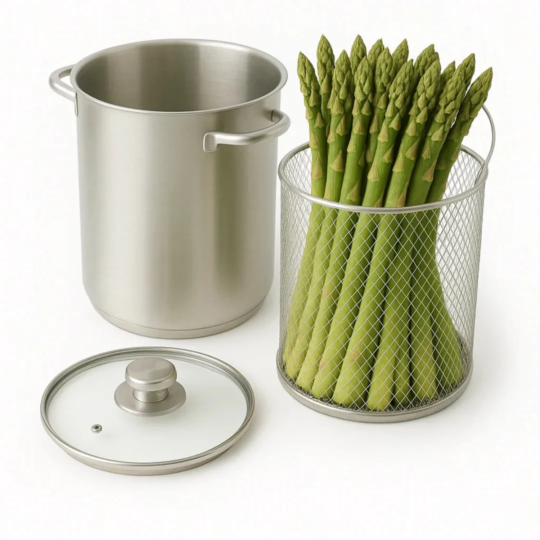 Cookinglife Aspergepan/Pastapan 4.2L - Ø16cm - Zilver - 3 Stuks
