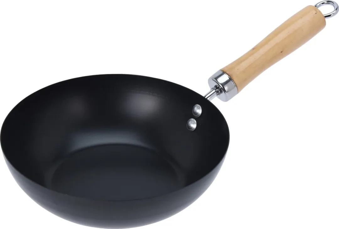 Excellent Houseware Wok 20cm - 2 Stuks - Zwart