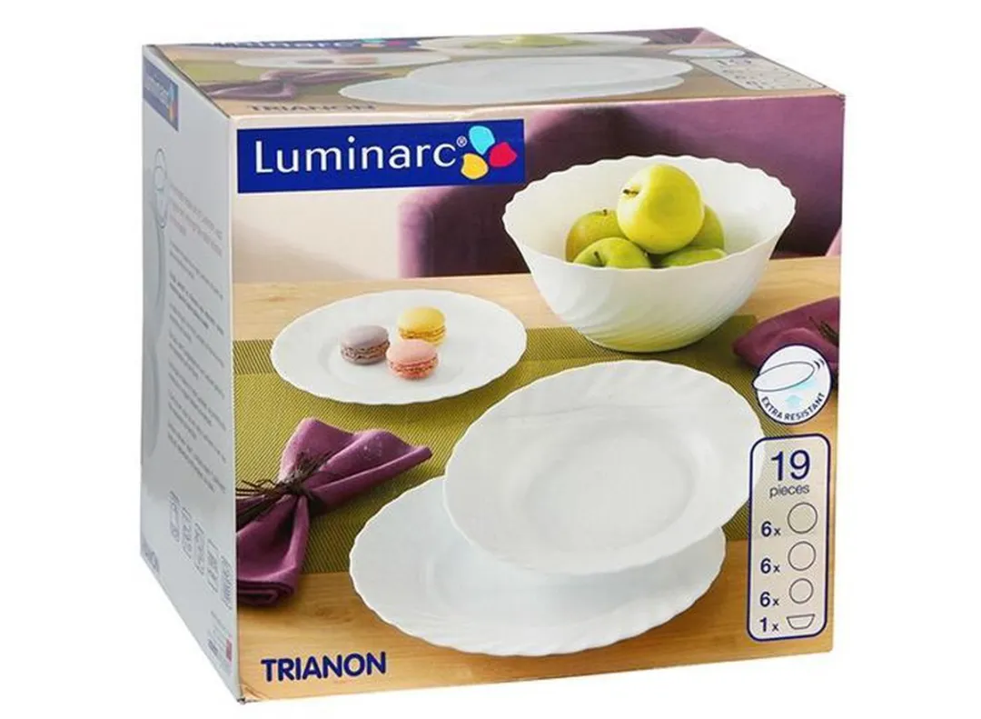 Luminarc Trianon Serviesset 19-delig - 6 Personen - Wit