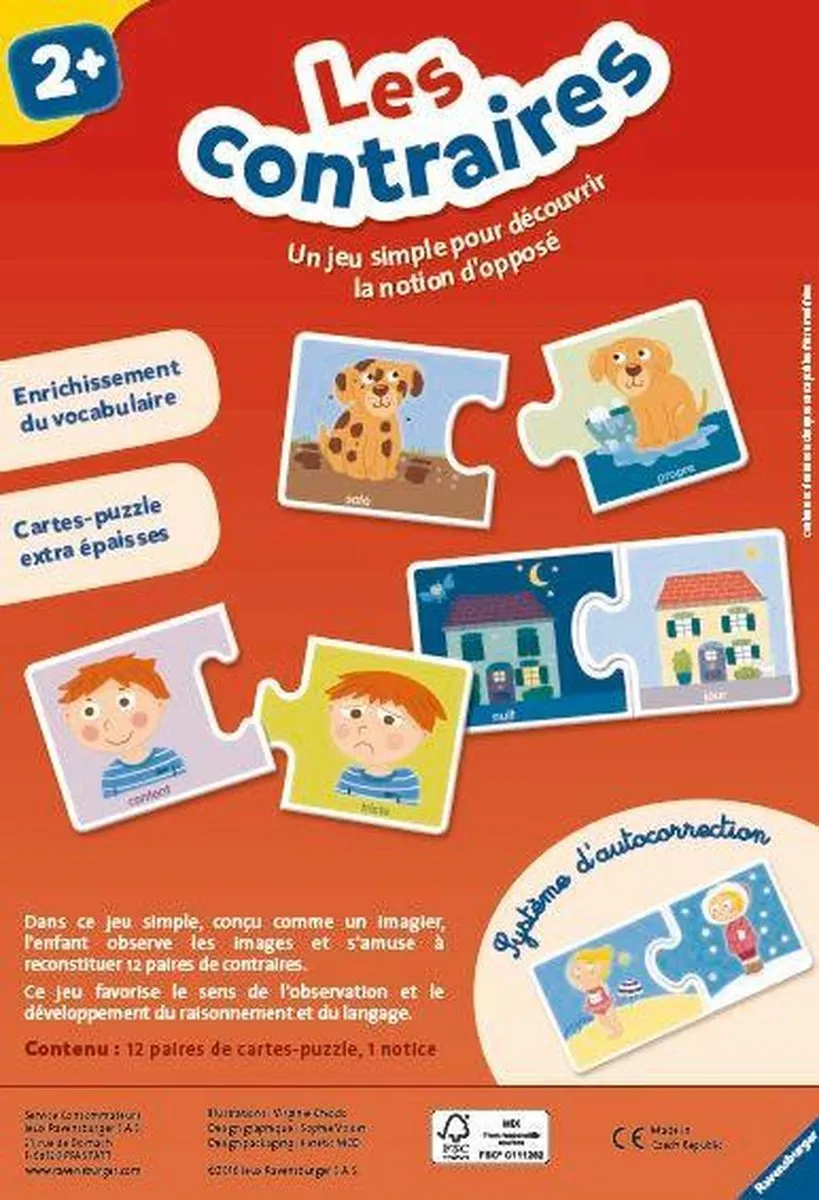 Ravensburger Les Contraires Puzzel - Meerkleurig - afbeelding 2 van 4