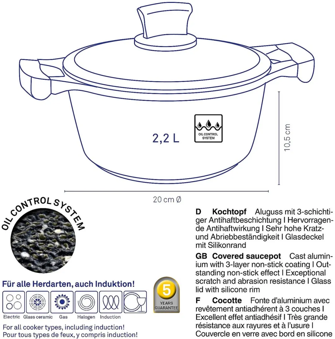 Kela Braadpan 20cm - 2L - Zwart